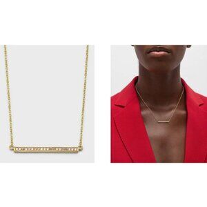 Jennifer Meyer Yellow Gold 18k Diamond Stick Necklace